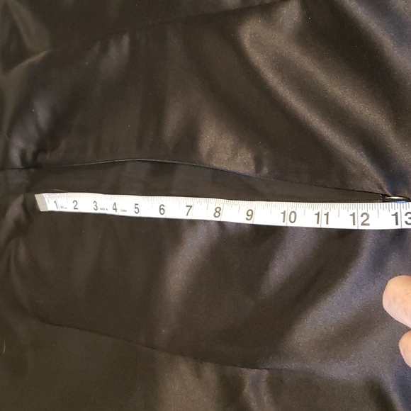 MAX AND CLEO BLACK SATIN SHIFT DRESS WITH BEADED NECKLINE SZ 12 - Picture 7 of 15